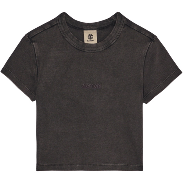 2026 Element Womens Lowcase Crop T-Shirt ELJKT00117 - Off Black